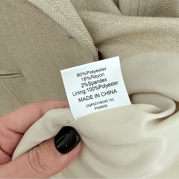 DISSH FRANKIE OAT OVERSIZED TWEED BOYFRIEND BLAZER, size US4 - Picture 5 of 8